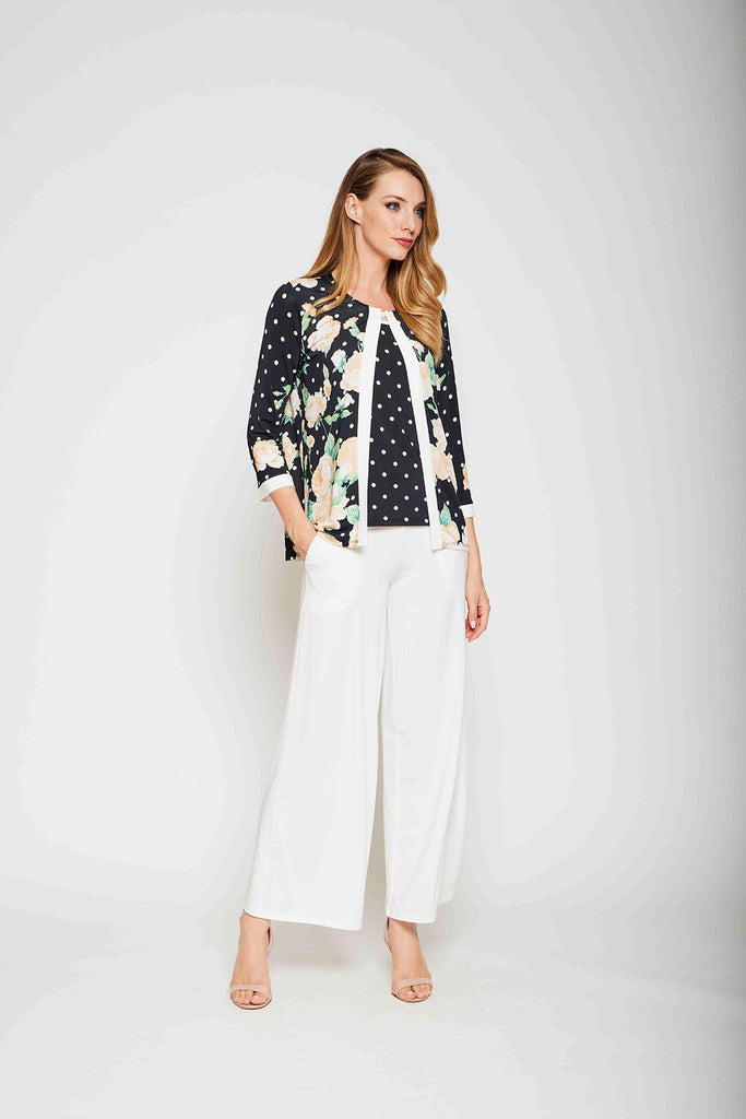 Pantalone viscosa largo con tasche