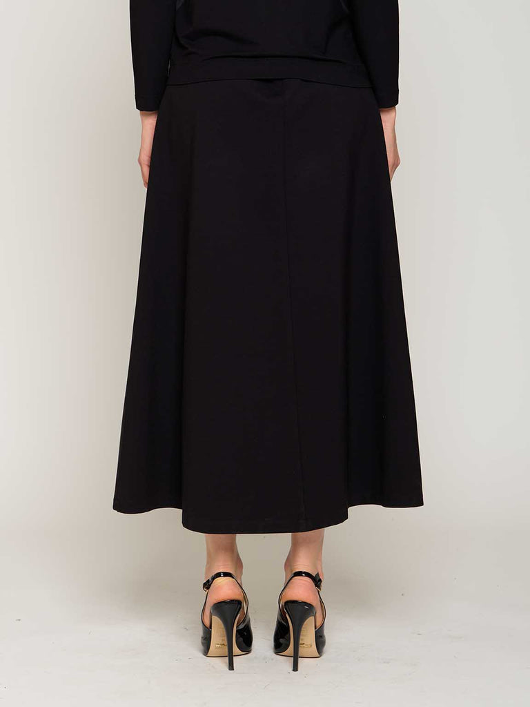 Gonna lunga in punto Milano con profilo lurex