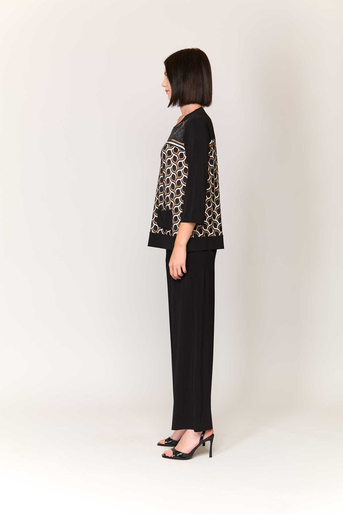 Pantalone viscosa largo con tasche