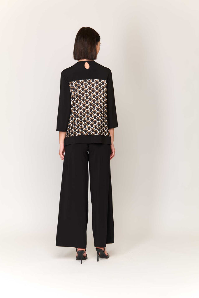 Pantalone viscosa largo con tasche