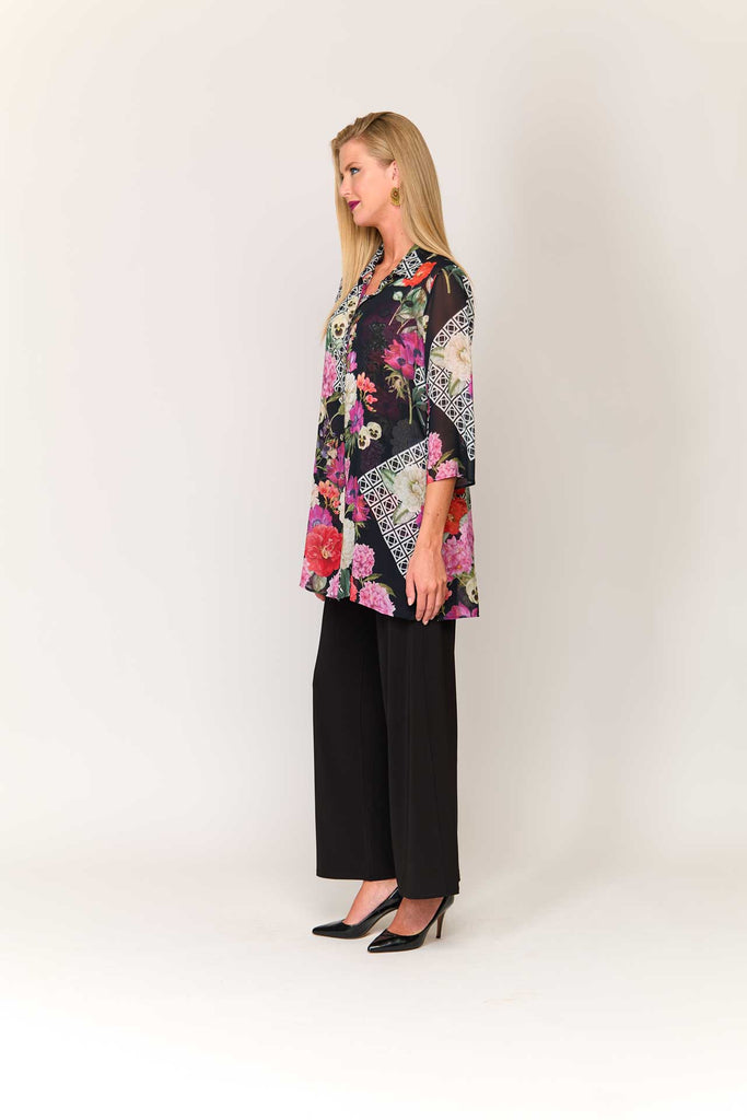 Pantalone viscosa largo con tasche