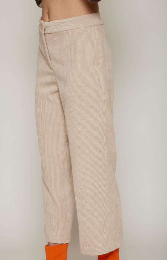 Pantalone cropped velluto costine