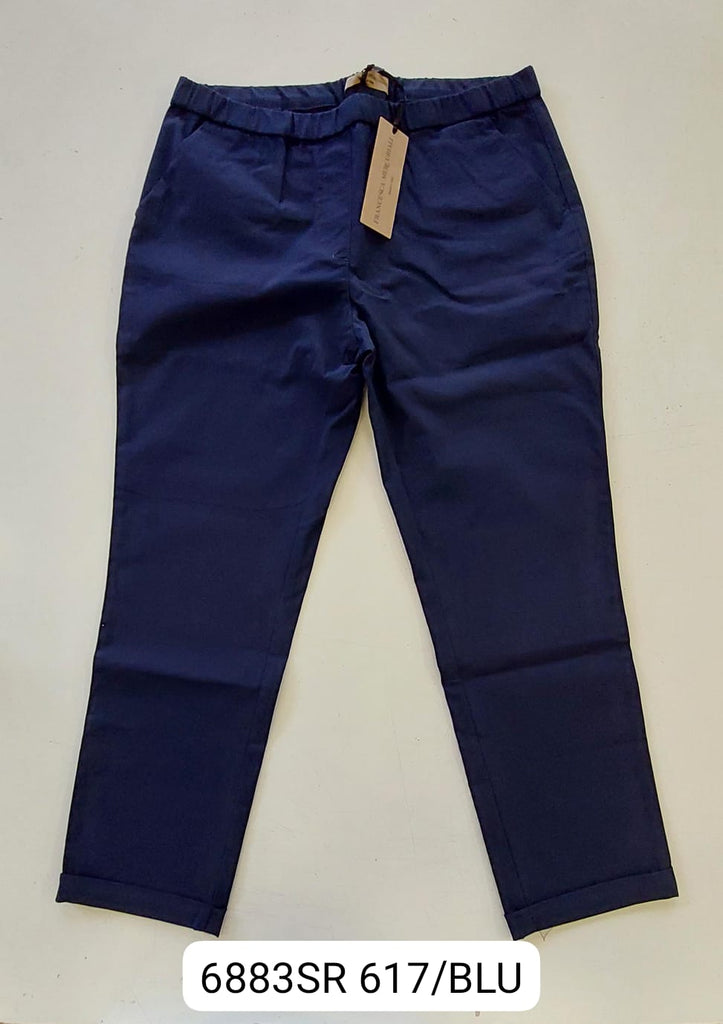 Pantalone cotone elasticizzato colorato con tasche