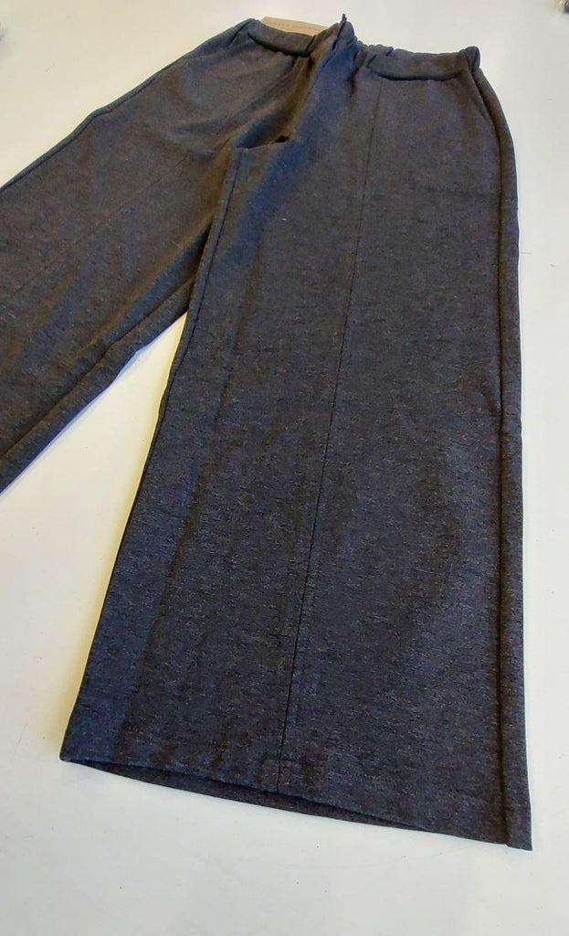 Pantalone  cropped in punto-milano di viscosa