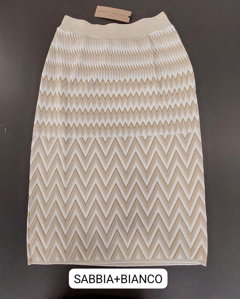Gonna in filato lurex zigzag