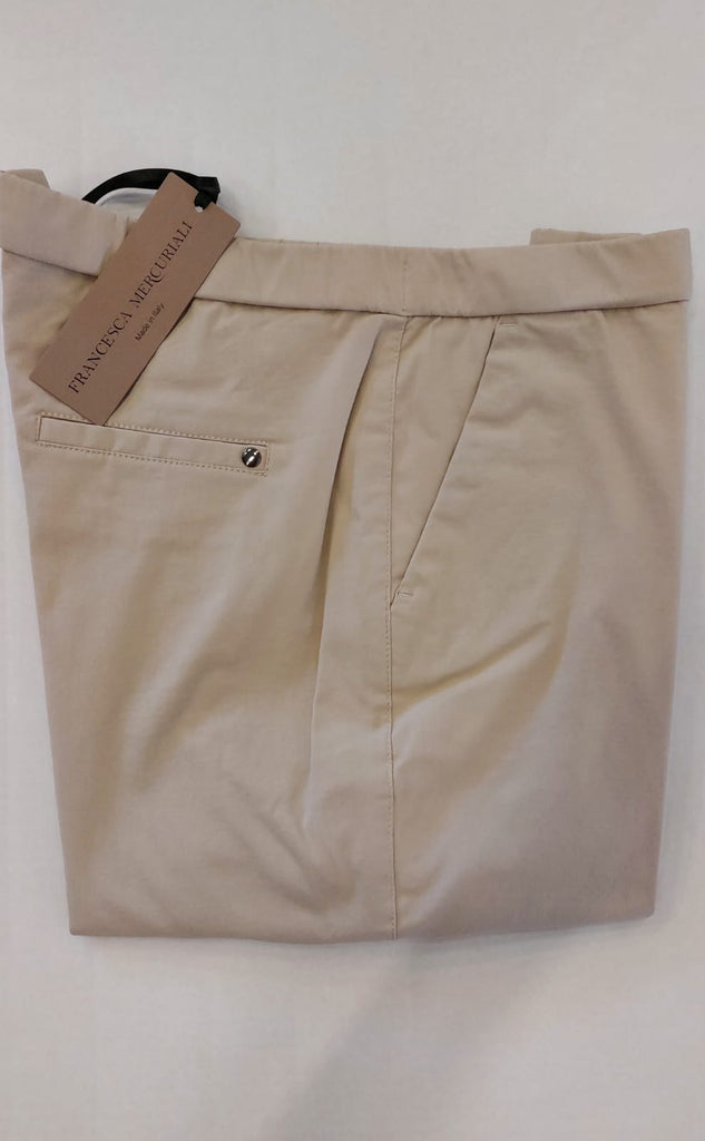Pantalone cotone elasticizzato colorato con tasche