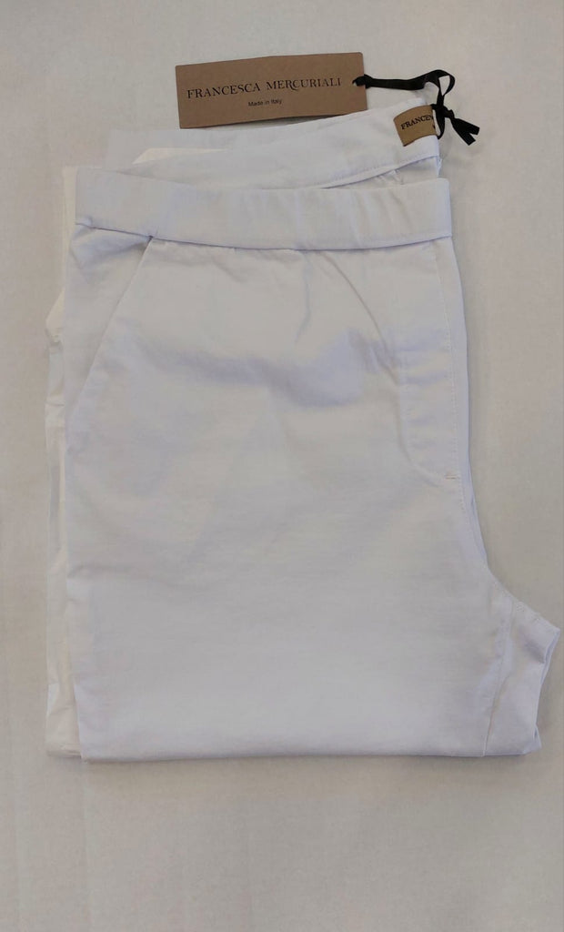 Pantalone cotone elasticizzato colorato con tasche